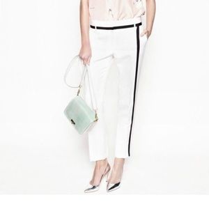 J Crew collection silk/linen cropped tuxedo pant